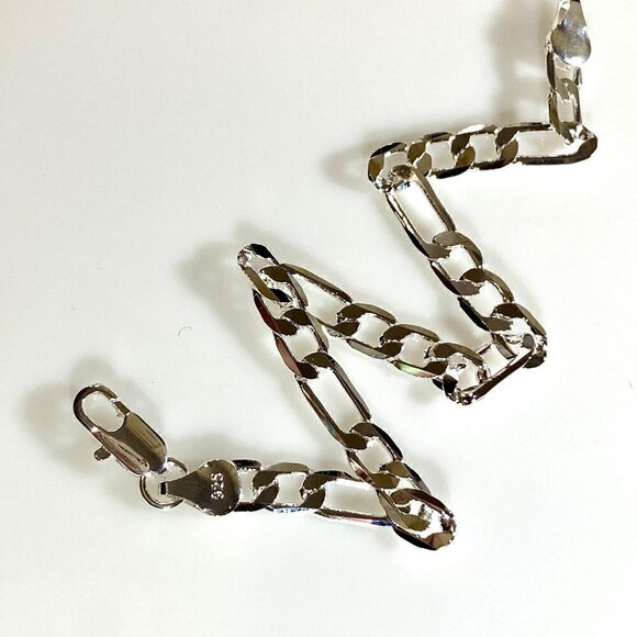 Figaro Chain Bracelet 12 mm 1/2" Wide - Picture 5 of 11